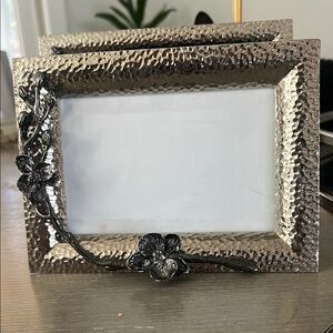 Elegant Silver Floral Picture Frame by Michael Aram